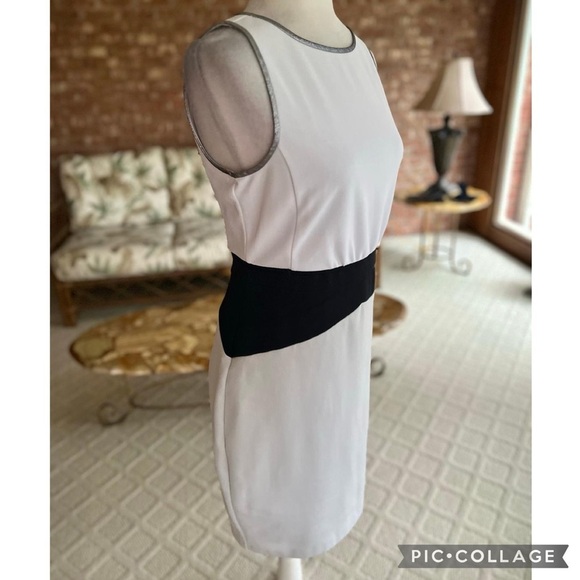 NWT Jennifer Lopez Colorblock Mixed Media Sheath Dress Size 16 Women’s - Picture 5 of 13